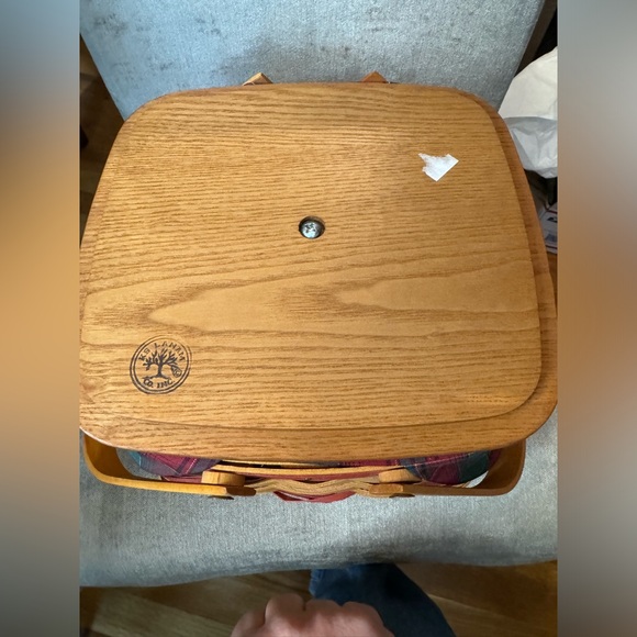 Longaberger 2000 Christmas Collection Deck The Halls Basket - liner & protector - Picture 7 of 12